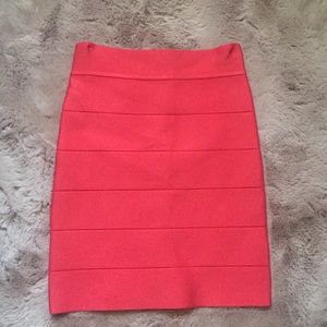 Red bodycon skirt